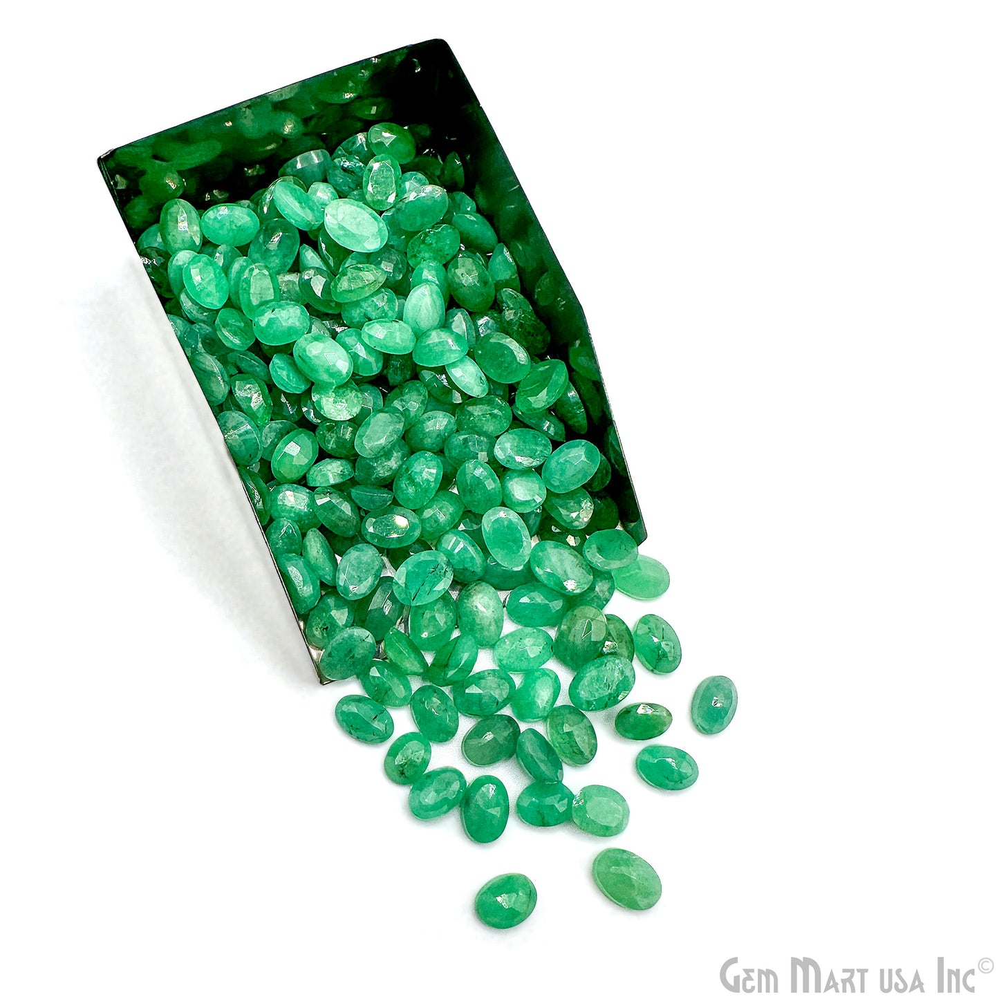 Emerald Wholesale Gemstones, 100% Natural Precious Gems, Green Faceted Loose Gems, 6x4mm, Oval, 5 Carats