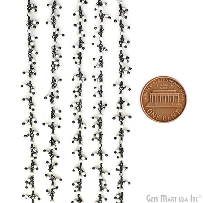 Howlite Cabochon Beads 2-2.5mm Oxidized Gemstone Rosary Chain