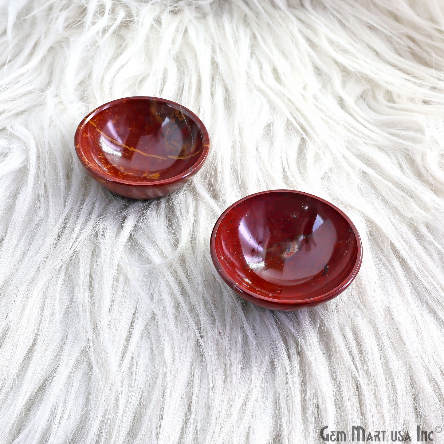 Natural Red Jasper Mini Carved Gemstone Bowl Cup 2 inch