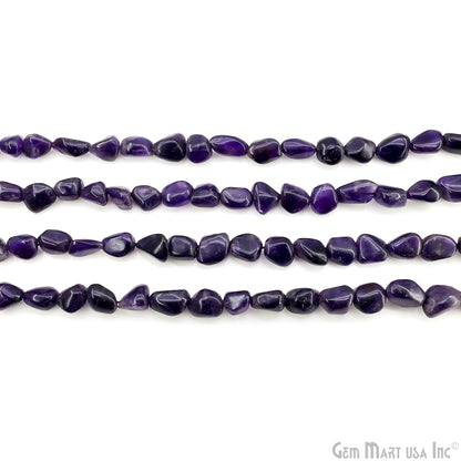 Amethyst Tumble Beads Free Form Drilled Beads 7-10X13-18mm Waist Beads, Rondelle Bead Strand 14 Inch