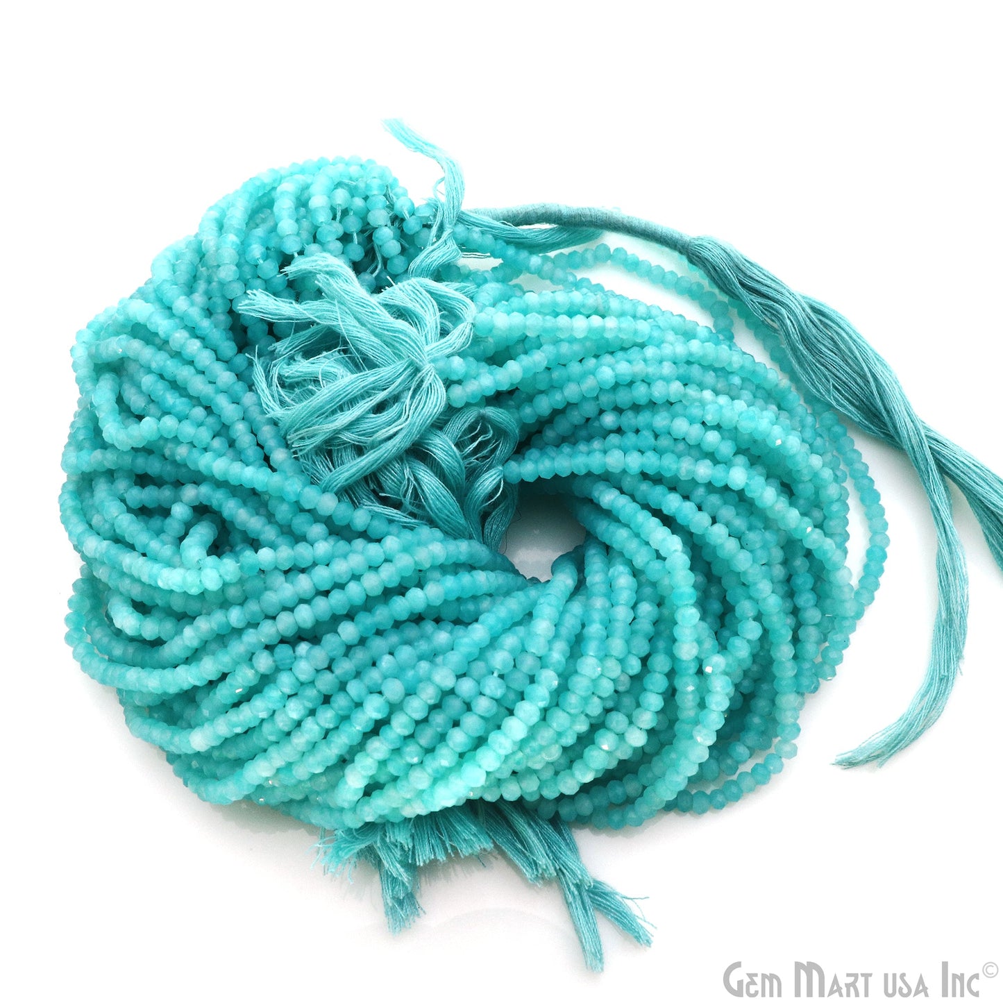 Gemstone Rondelle Bead Strands, Round Faceted, Polished Beads, Handmade Rondelle Beads, 12.5-inch, 3-4mm Round Strands for DIY Jewelry Making