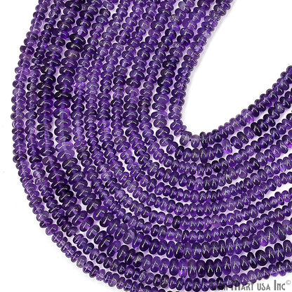 Amethyst Rondelle Beads, 17 Inch Gemstone Strands, Drilled Strung Nugget Beads, Faceted Round, 3mm