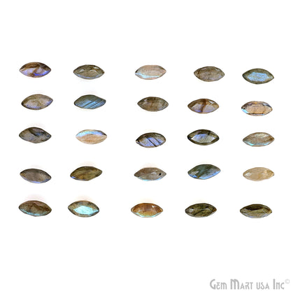 Labradorite Wholesale Gemstones, 100% Natural Semi-Precious Gems, Blue Flash Faceted Loose Gems, 6x12mm, Marquise, 4PC Lot