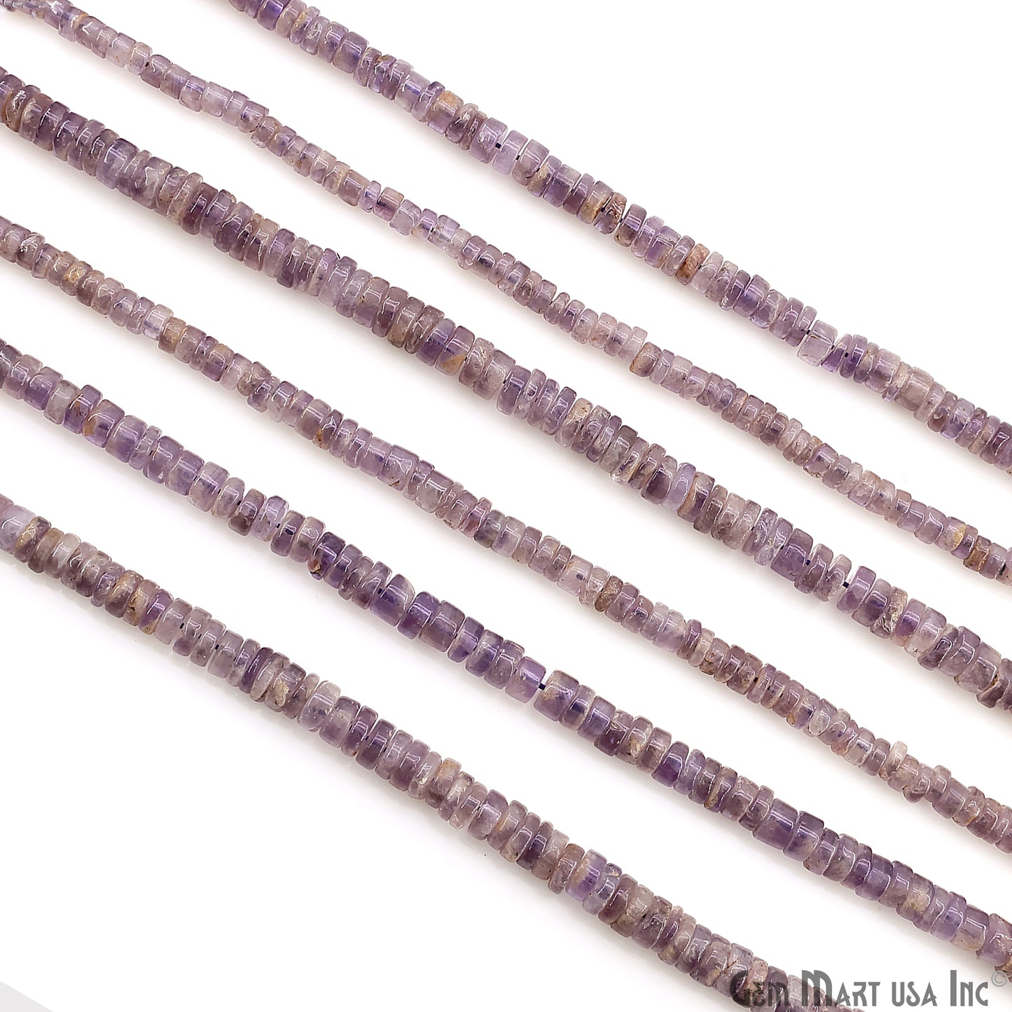 Amethyst Smooth Round Drilled Beads 3-6mm Waist Beads, Rondelle Bead Strand 14 Inch