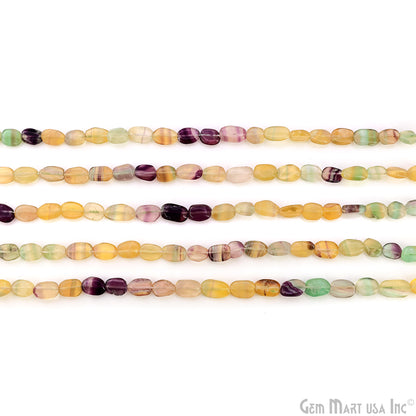 Fluorite Tumble Beads Free Form Drilled Beads 9-13X6-7mm Waist Beads, Rondelle Bead Strand 13 Inch