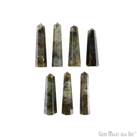 Labradorite Gemstone Jumbo Tower Crystal Tower Obelisk Healing Meditation Gemstones 2-3 Inch
