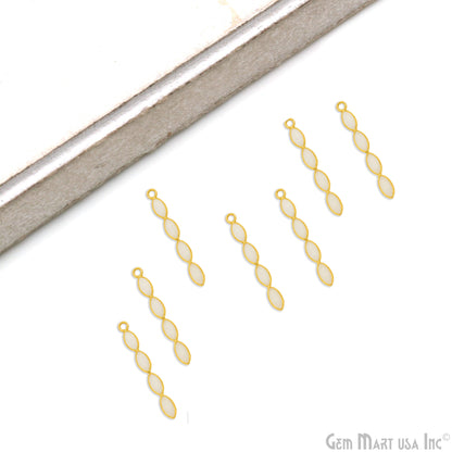 DIY White Agate Gold Plated 29x4mm Line Chandelier Finding Component