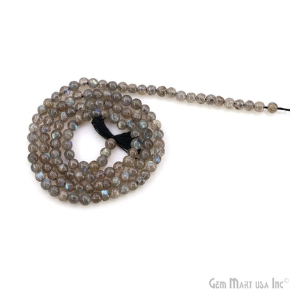 Labradorite Smooth Round Drilled Beads 3-4mm Waist Beads, Rondelle Bead Strand 14 Inch