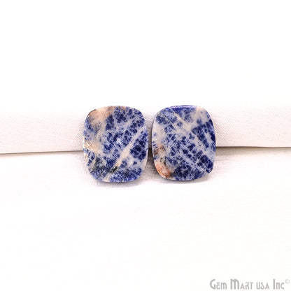 Sodalite Free Form 22x19mm Loose Gemstone For Earring Pair