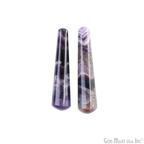 Amethyst Massage Wand Terminate Gemstone, Metaphysical, Crystal Pencil Point, Crystal Tower, Chakra Stone, Healing Crystal 3-4Inch