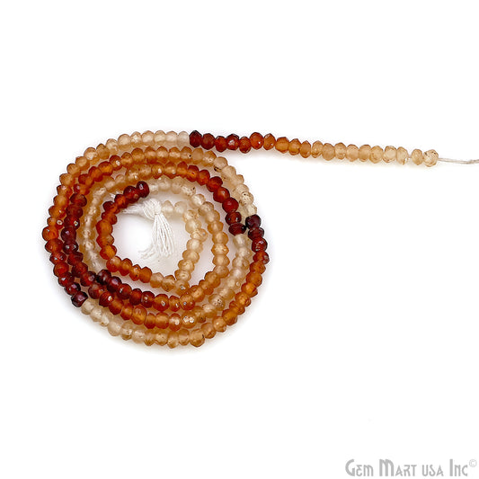 Copper Rutile Faceted Round Drilled Beads 2mm Waist Beads, Rondelle Bead Strand 13 Inch