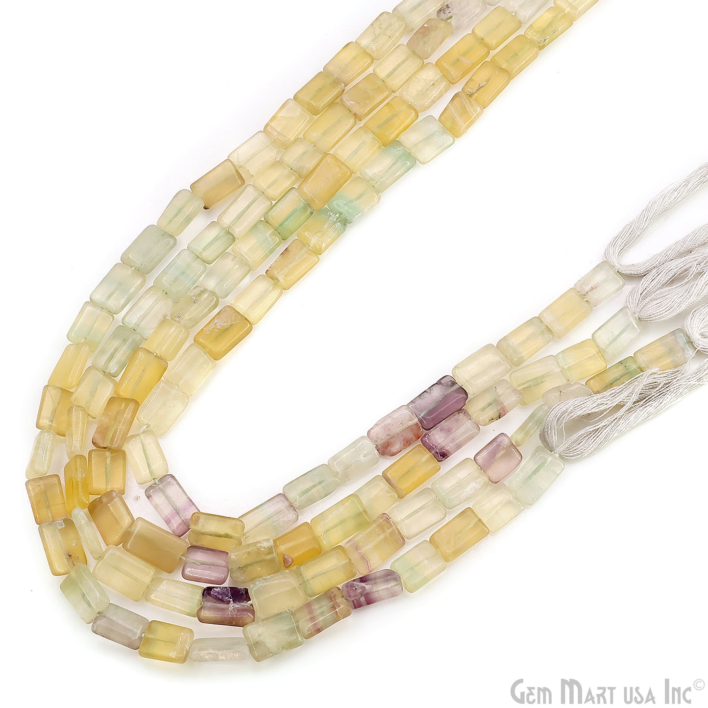 Fluorite Smooth Square Drilled Beads 7-10X6-7mm Waist Beads, Rondelle Bead Strand 13 Inch