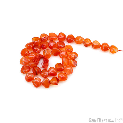 Carnelian Smooth Heart Drilled Beads 5-7mm Waist Beads, Rondelle Bead Strand 13 Inch