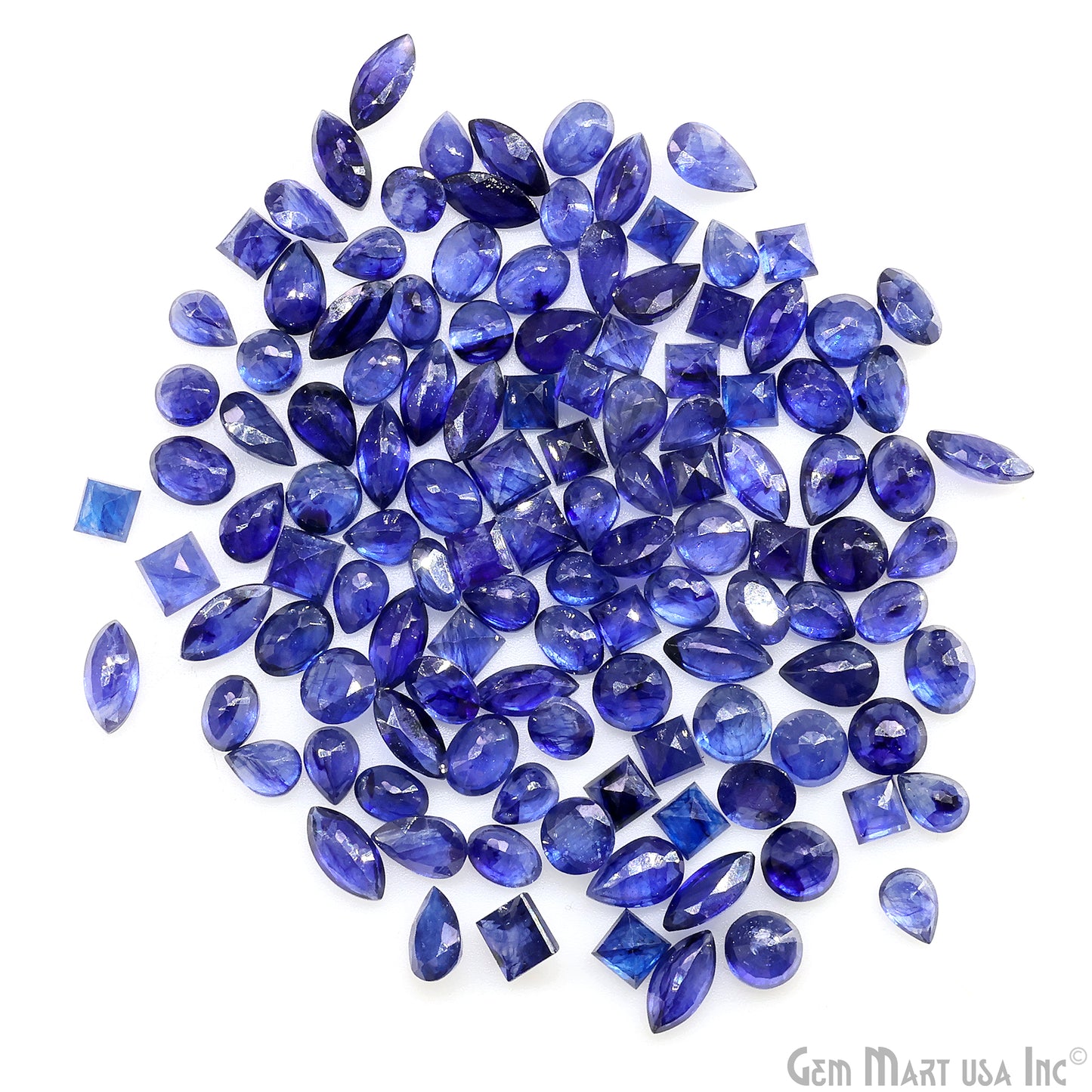 Sapphire Wholesale Gemstones, 100% Natural Precious Gems, Blue Faceted Loose Gems, 6-12mm, Mixed, 10 Carats