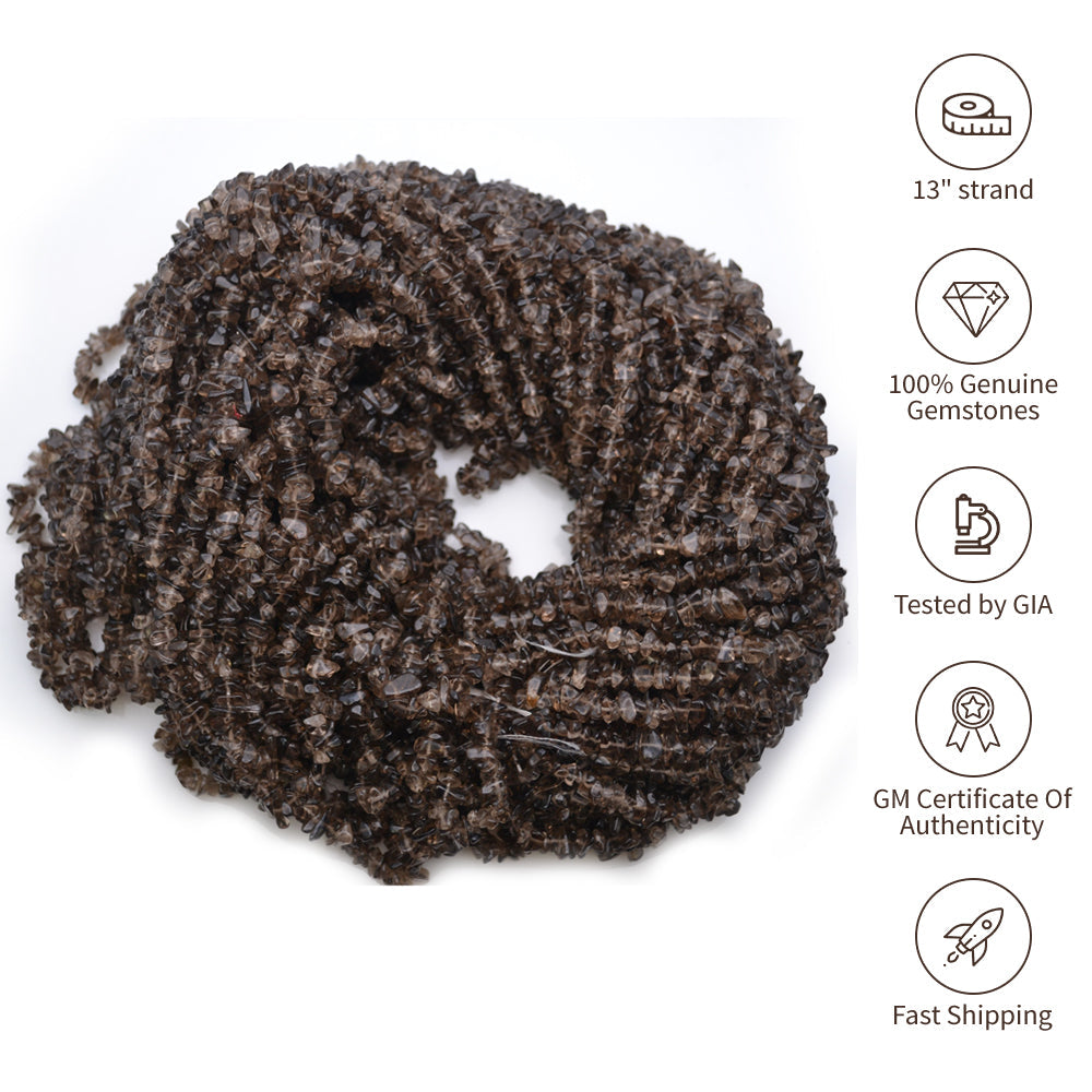 Natural Chip Beads, 34 Inch, Genuine Chip Strands, Drilled Strung Nugget Beads, 3-7mm, Polished, GemMartUSA (70001)