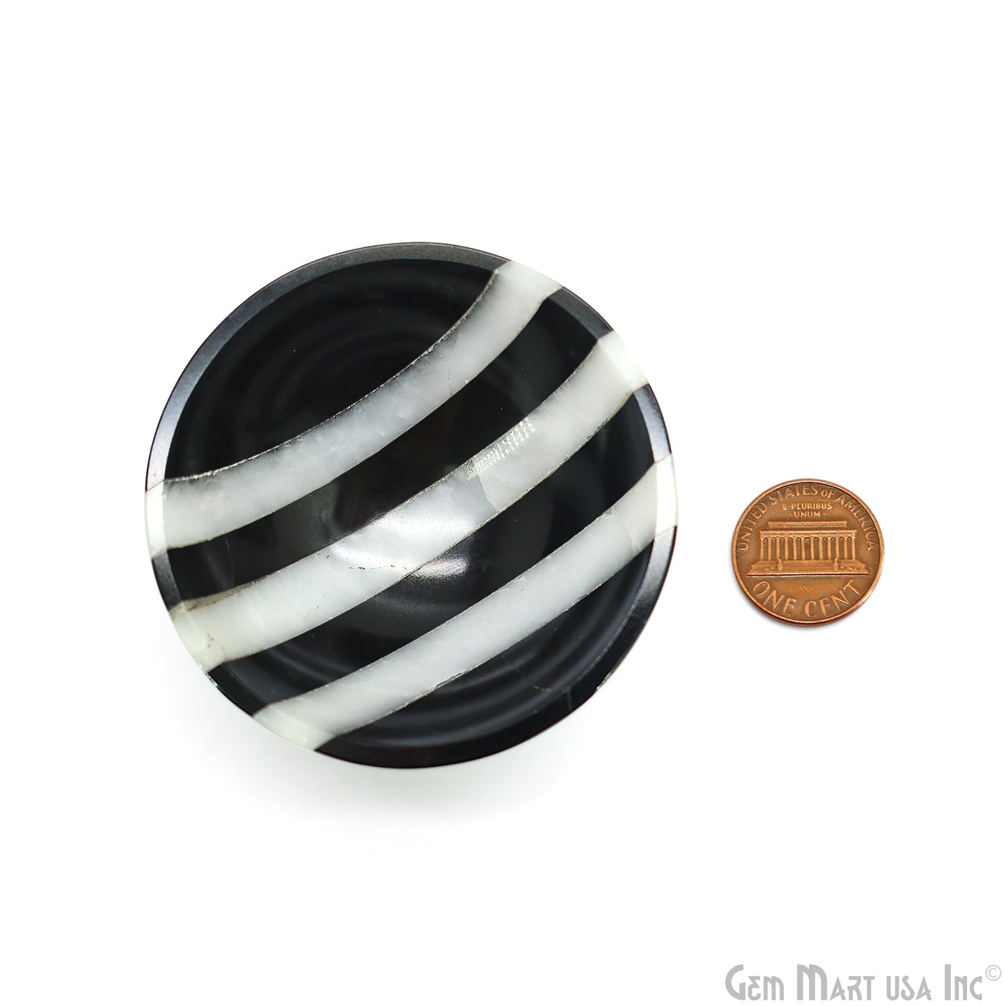 Black Obsidian Mini Carved Gemstone Bowl Cup 2 inch