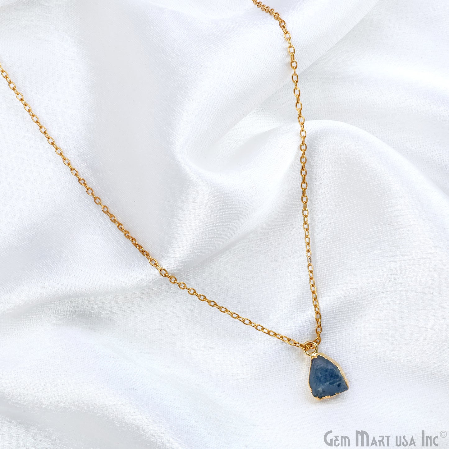 Organic Rough Gold Electroplated 13x7mm Single Bail Gemstone Charm Crystal Pendant