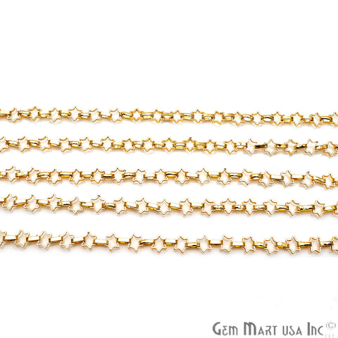 Star Shape Finding Gold Plated Station Rosary Chain