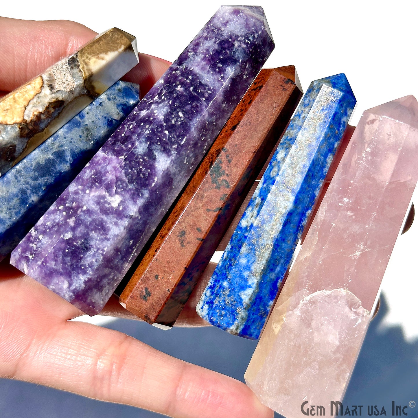 Gemstone Jumbo Tower Crystal Tower Obelisk Healing Meditation Gemstones 2-3 Inch