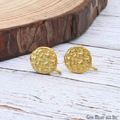 DIY Gold Plated 15x12mm Minimalist Stud Earrings