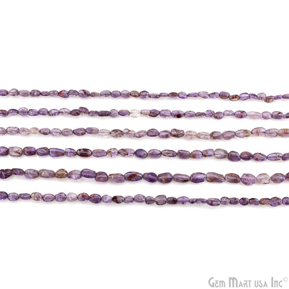 Amethyst Tumble Beads Free Form Drilled Beads 8X5mm Waist Beads, Rondelle Bead Strand 13 Inch