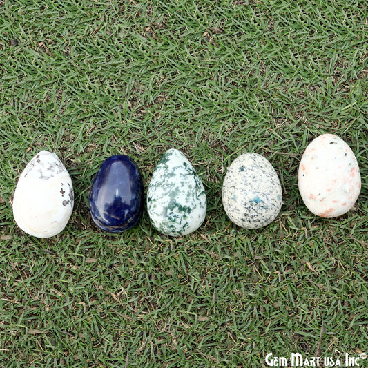 Handcrafted Gemstone Egg for Healing | Egg Shape Gemstone Beads | Quartz Egg | Stone Egg Collection