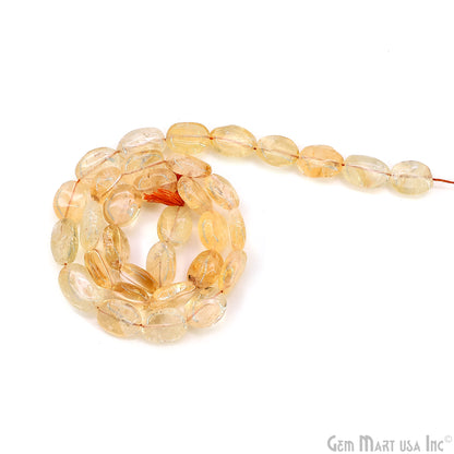 Golden Rutile Tumble Beads Free Form Drilled Beads 9-13X6-7mm Waist Beads, Rondelle Bead Strand 13 Inch