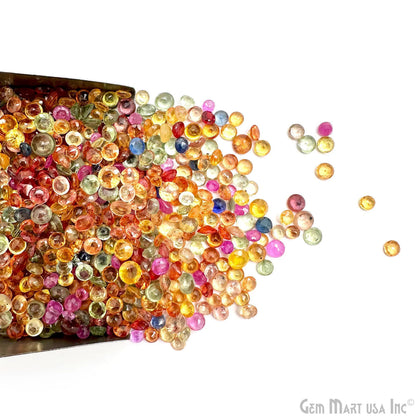 Multi Sapphire Wholesale Gemstones, 100% Natural Precious Gems, Multi Color Faceted Loose Gems, 2-3mm, Round, 5 Carats