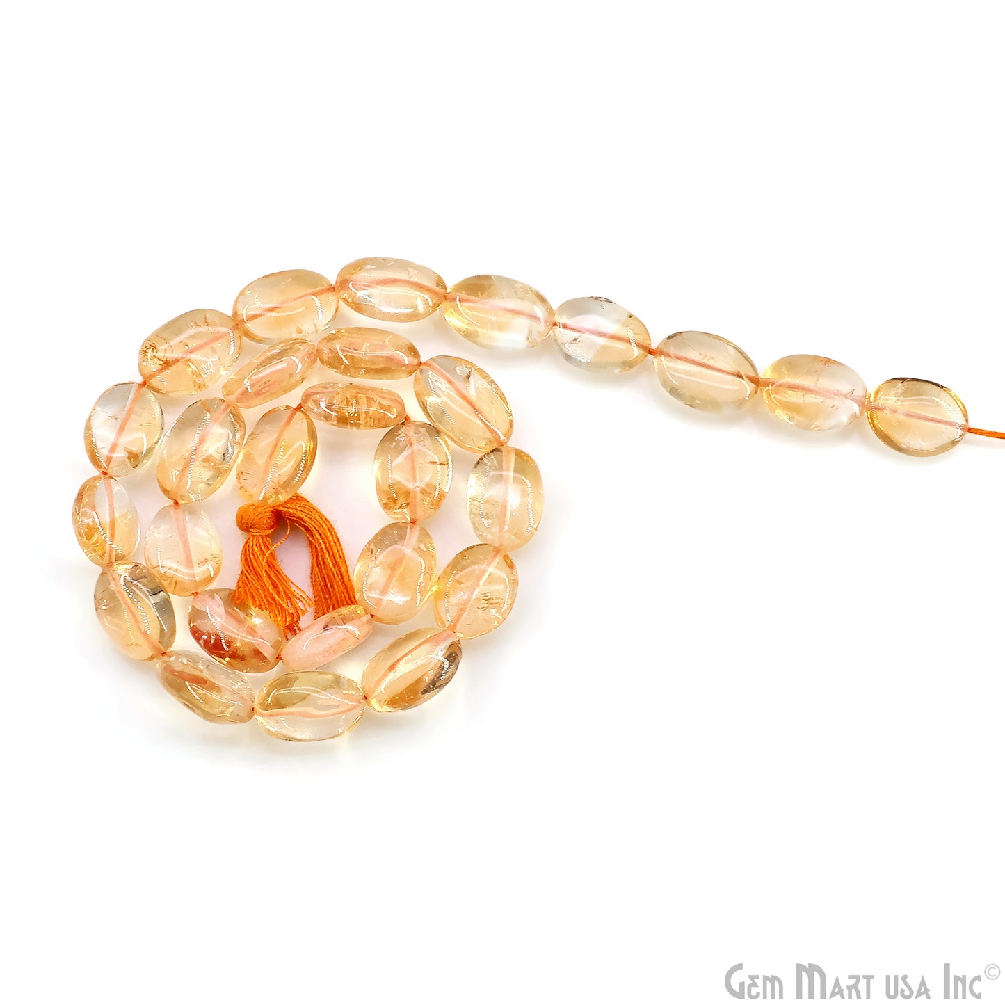 Citrine Tumble Beads Free Form Drilled Beads 9-13X6-7mm Waist Beads, Rondelle Bead Strand 13 Inch
