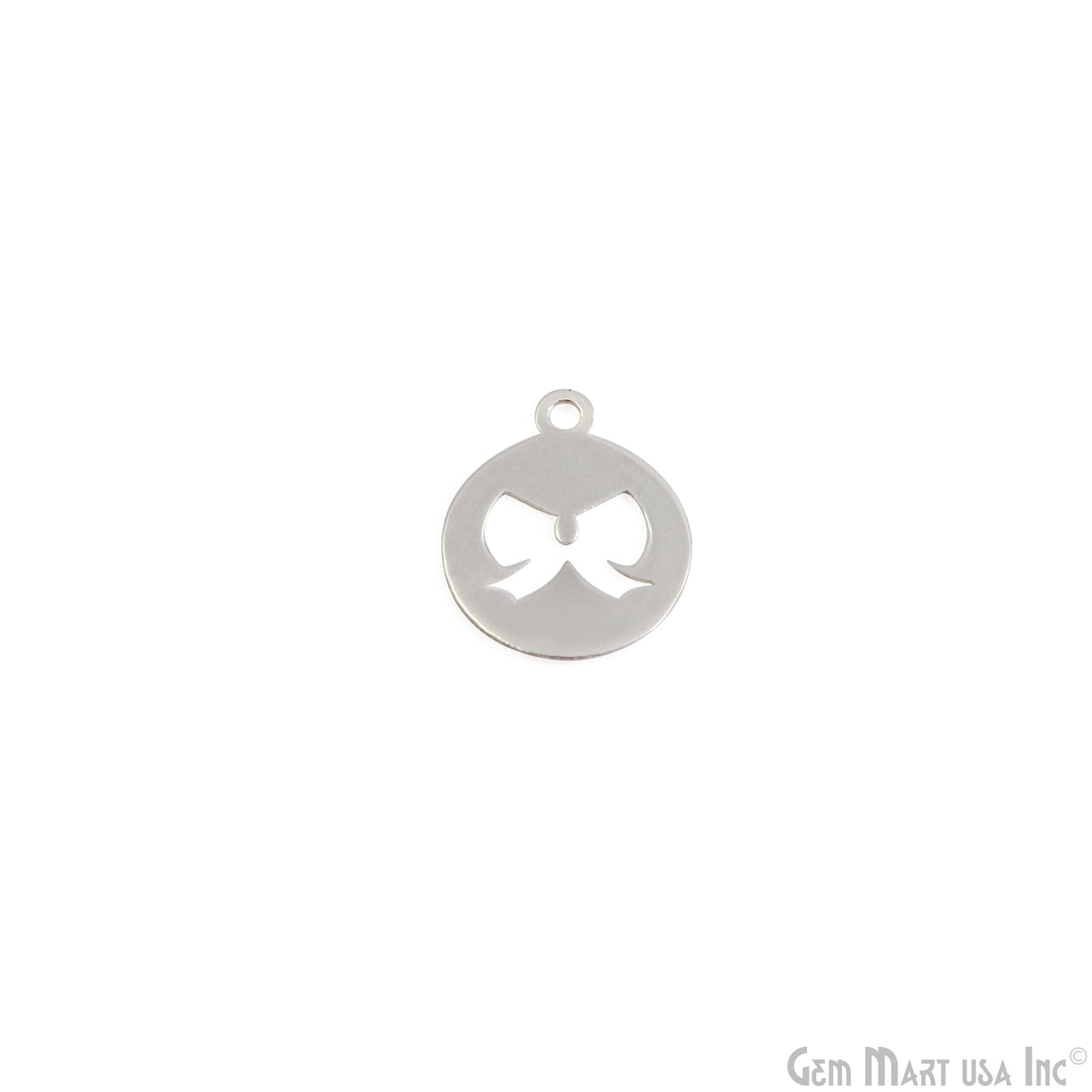 Round Charm Laser Finding Silver Plated Charm For Bracelets & Pendants