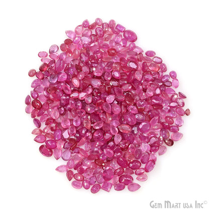 Ruby Wholesale Gemstones, 100% Natural Precious Gems, Pink Faceted Loose Gems, 6-9mm, Mix, 10 Carats