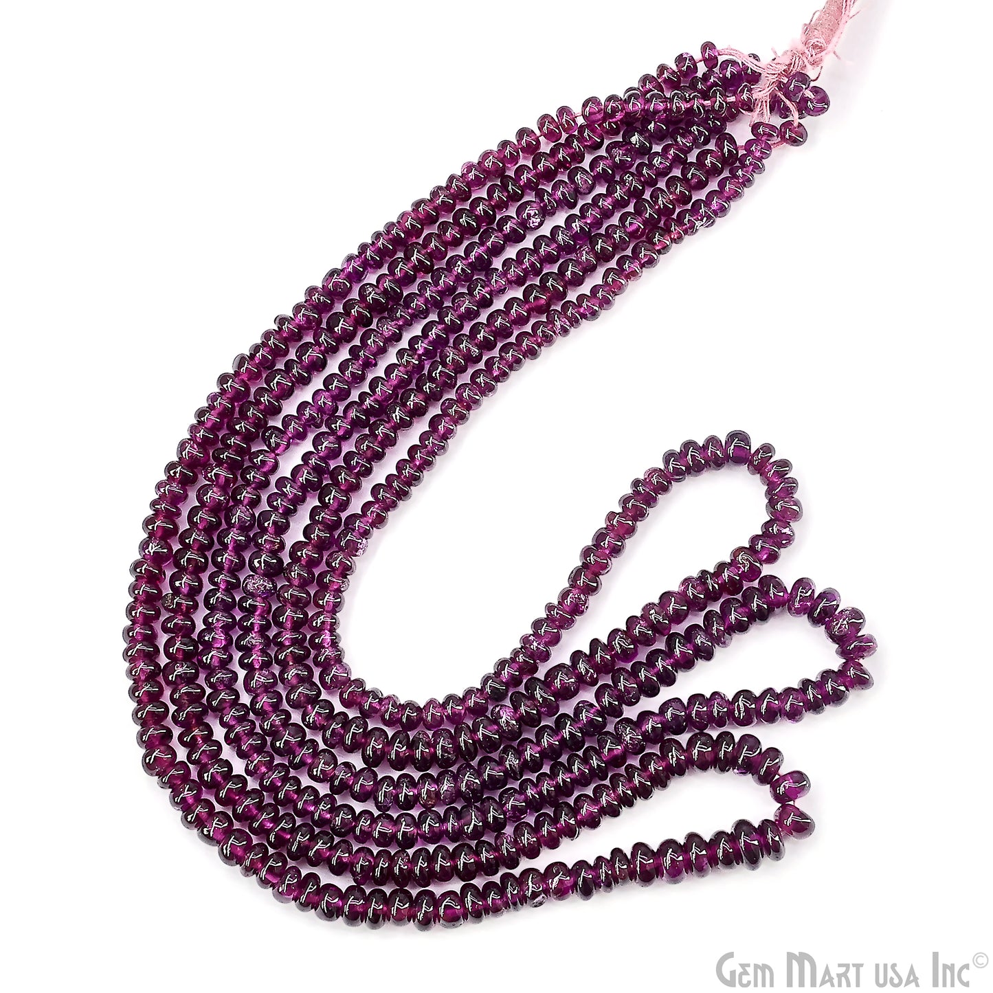 Rhodolite Rondelle Beads, 17 Inch Gemstone Strands, Drilled Strung Nugget Beads, Faceted Round, 3mm