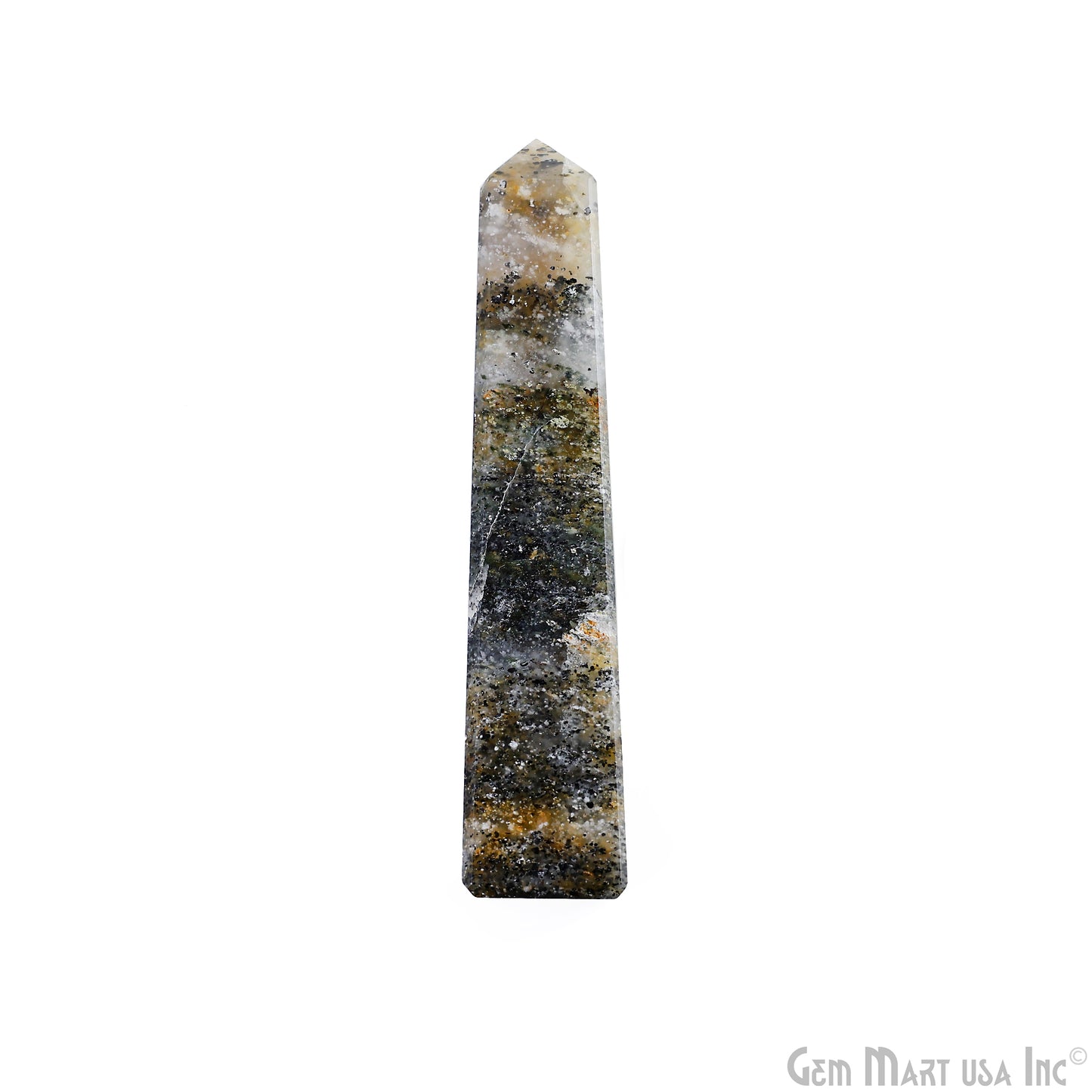 Rutile Gemstone Rectangle Tower Shape 4Inch Crystal Tower Obelisk Healing Meditation Gemstones