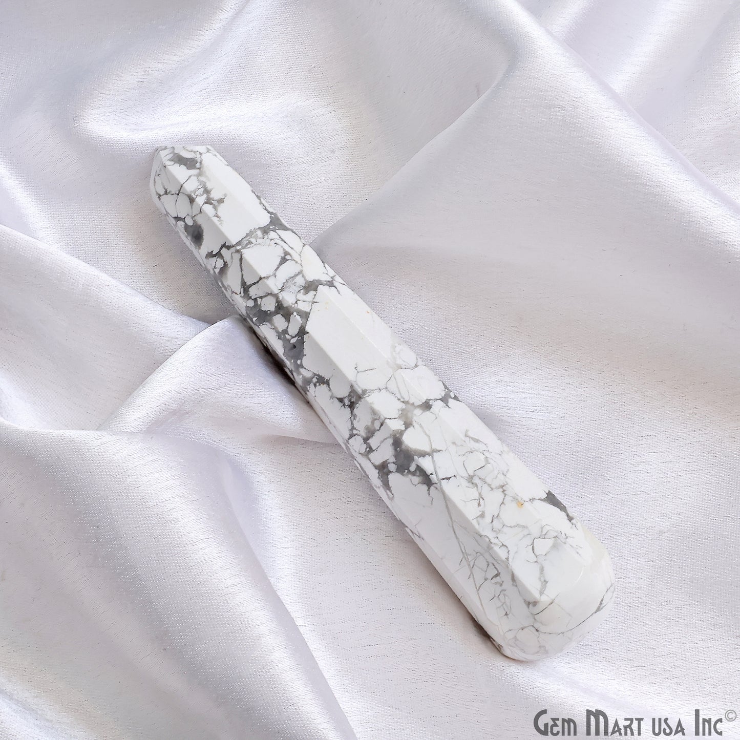 Howlite Gemstone Jumbo Tower Crystal Tower Obelisk Healing Meditation Gemstones 4-5 Inch