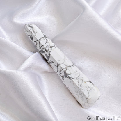 Howlite Gemstone Jumbo Tower Crystal Tower Obelisk Healing Meditation Gemstones 4-5 Inch