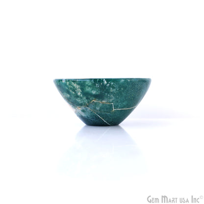 Natural Aventurine Mini Carved Gemstone Bowl Cup 2 inch