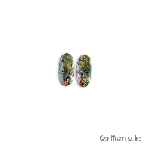 Unakite Oval Shape 33x13mm Loose Gemstone For Earring Pair