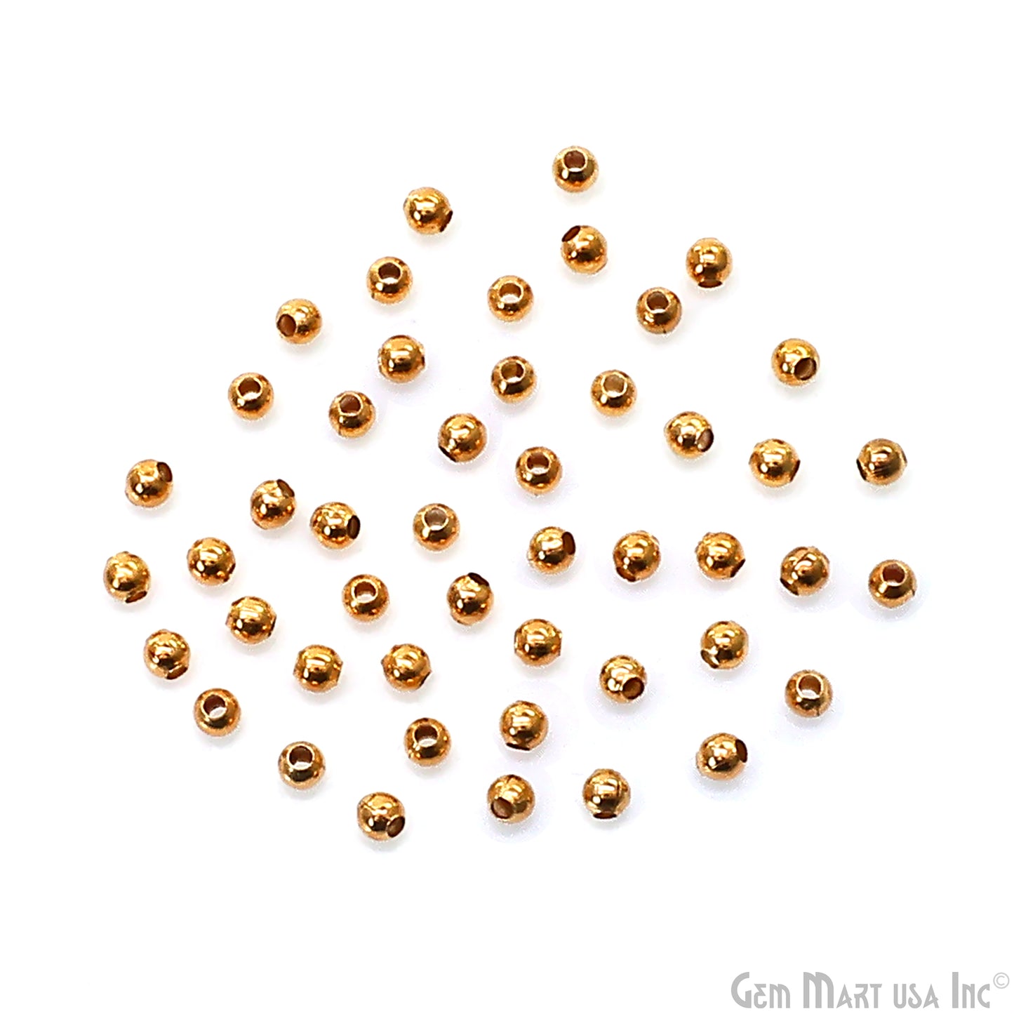 10pc Lot Bead Finding 2mm Round Ball Jewelry Making Charm (Pick Your Plating)