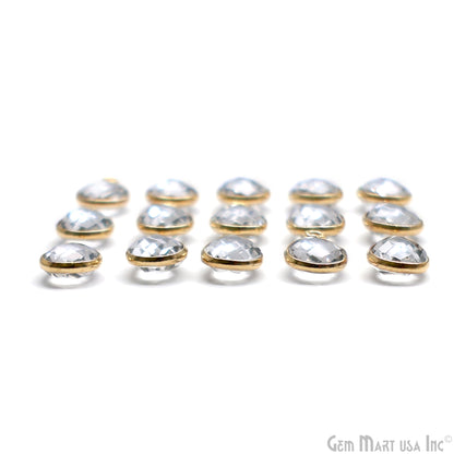 Pear Single Bail Gold Bezel 8x12mm Gemstone Connector