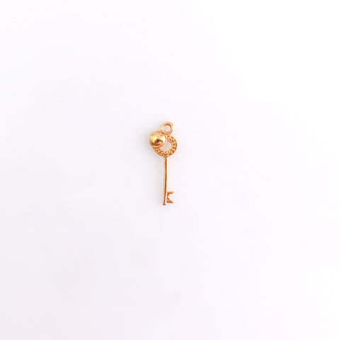 Key Shape Charm Gold Finding Jewelry Supplies