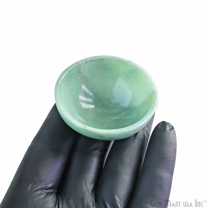 Natural Amazonite Mini Carved Gemstone Bowl Cup 2 inch