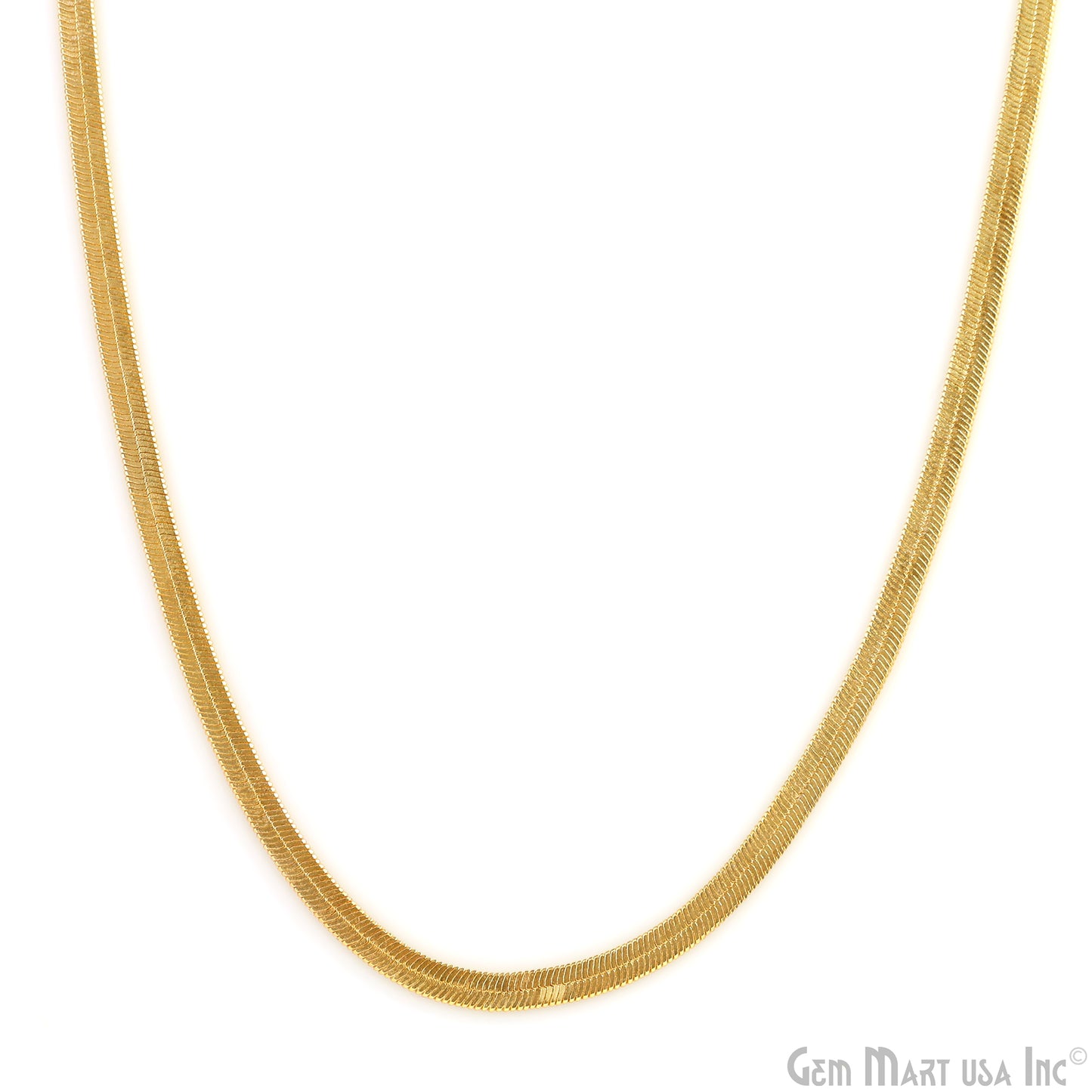 Gold Herringbone Minimalist Necklace 18 inch