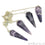 Amethyst Crystal Dowsing Pendulum - Natural Gemstone Pendant with Silver Chain