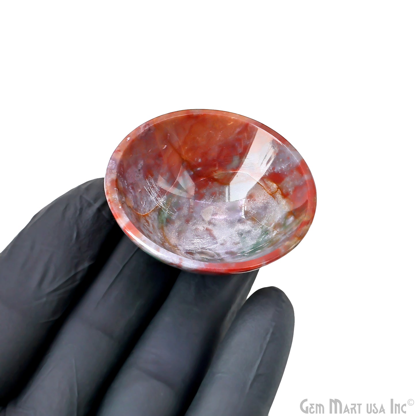 Natural Fancy Agate Mini Carved Gemstone Bowl Cup 2 inch