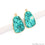 Turquoise Free Form Gold Plated Bezel Smooth Slab Slice Thick Gemstone Connector 27x16mm 1 Pair