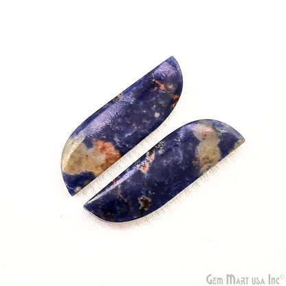 Sodalite Free Form 34x10mm Loose Gemstone For Earring Pair