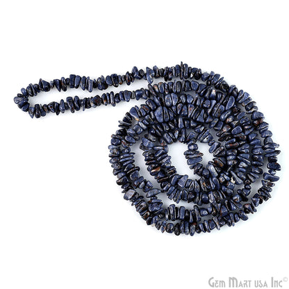 Sapphire Chip Beads, 34 Inch, Natural Chip Strands, Drilled Strung Nugget Beads, 3-7mm, Polished, GemMartUSA (CHSH-70001)