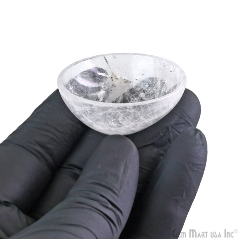 Natural Crystal Mini Carved Gemstone Bowl Cup 2 inch