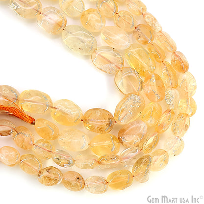 Golden Rutile Tumble Beads Free Form Drilled Beads 9-13X6-7mm Waist Beads, Rondelle Bead Strand 13 Inch