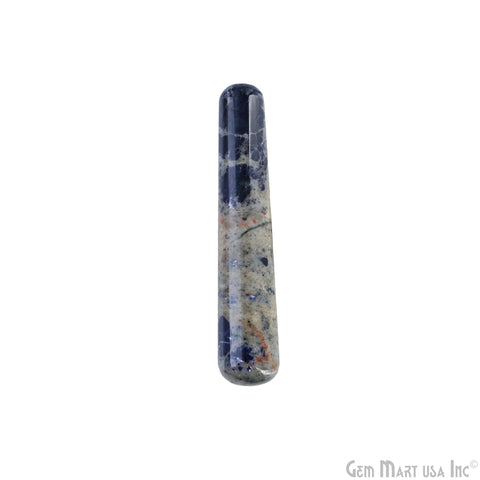 Sodalite Hand Made SPA Massage Wand Reiki Healing Crystal Relaxation Meditation Collection Gift, Healing Crystal 4Inch